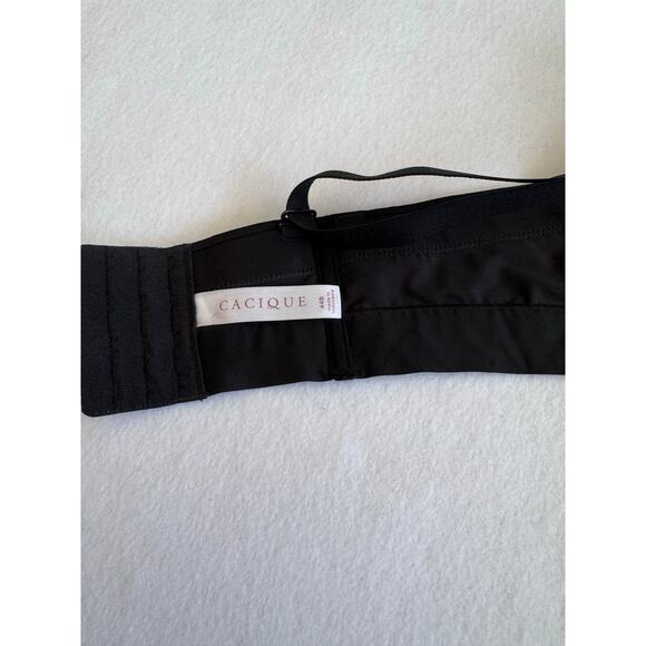 Cacique Black Strapless Plunge Bra 44B NWT Multi-Way Comfort Bliss - Picture 10 of 11